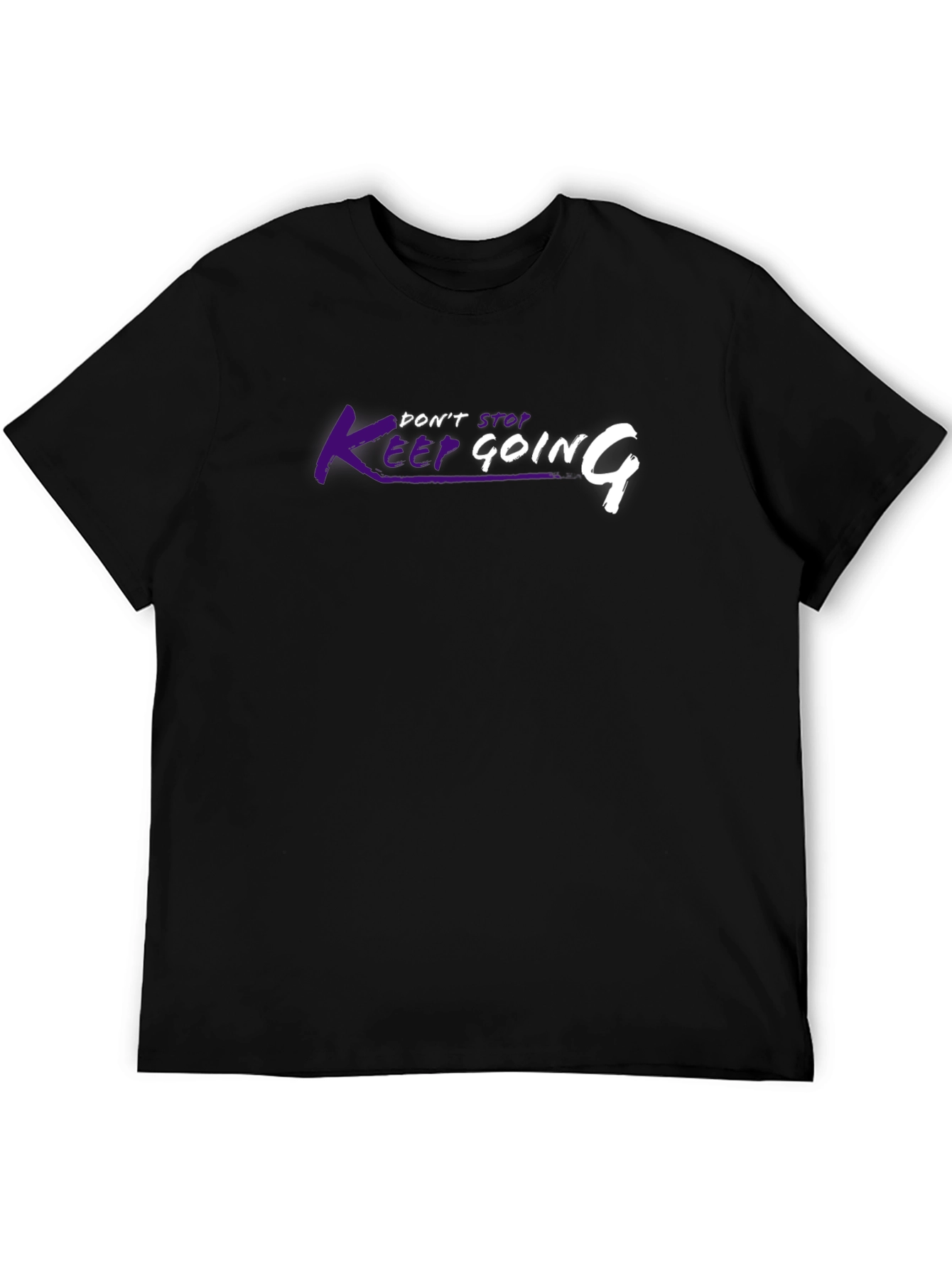 Keep Going Graphic Tee - Motivational Black T-Shirt