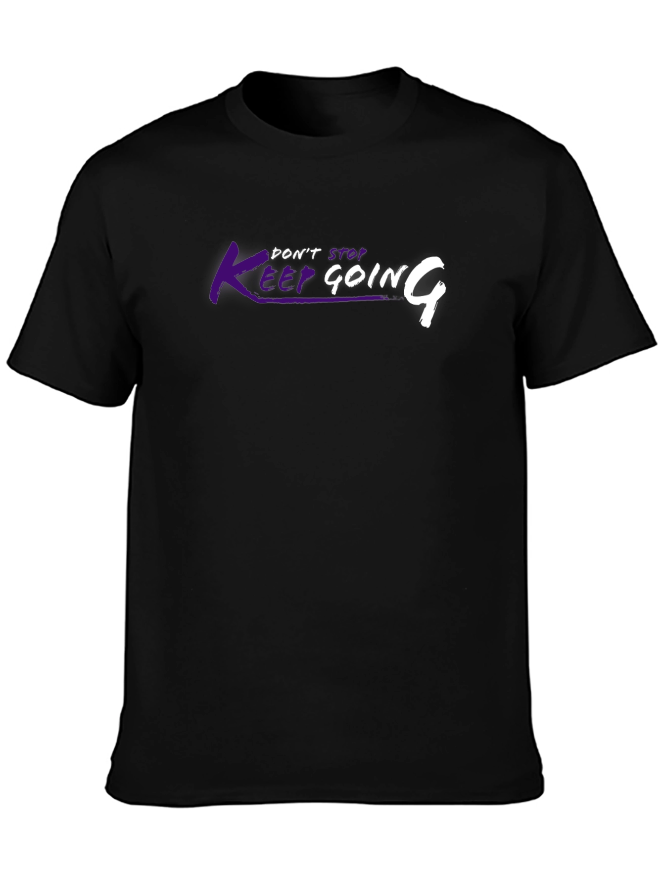 Keep Going Graphic Tee - Motivational Black T-Shirt