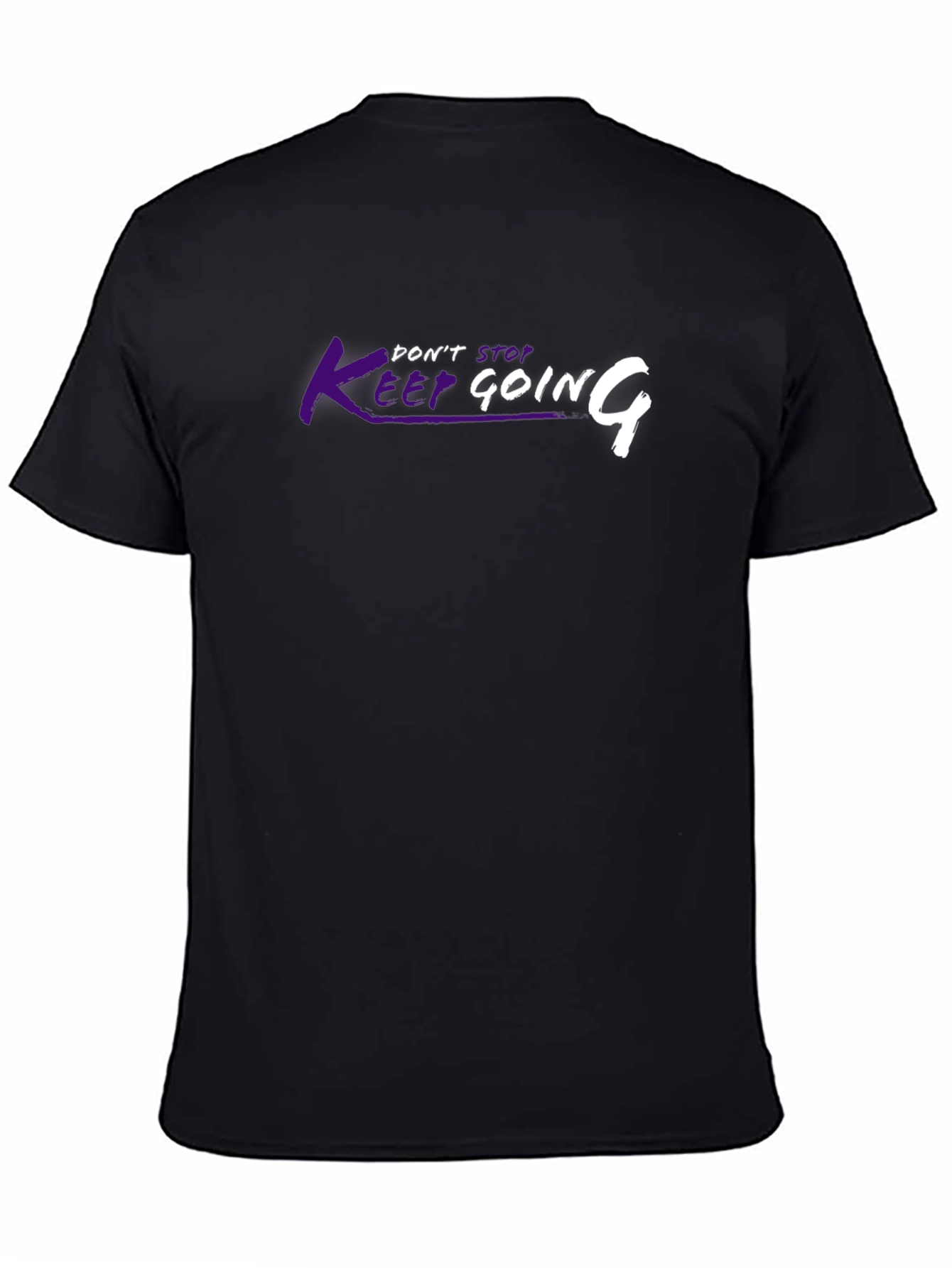 Keep Going Graphic Tee - Motivational Black T-Shirt