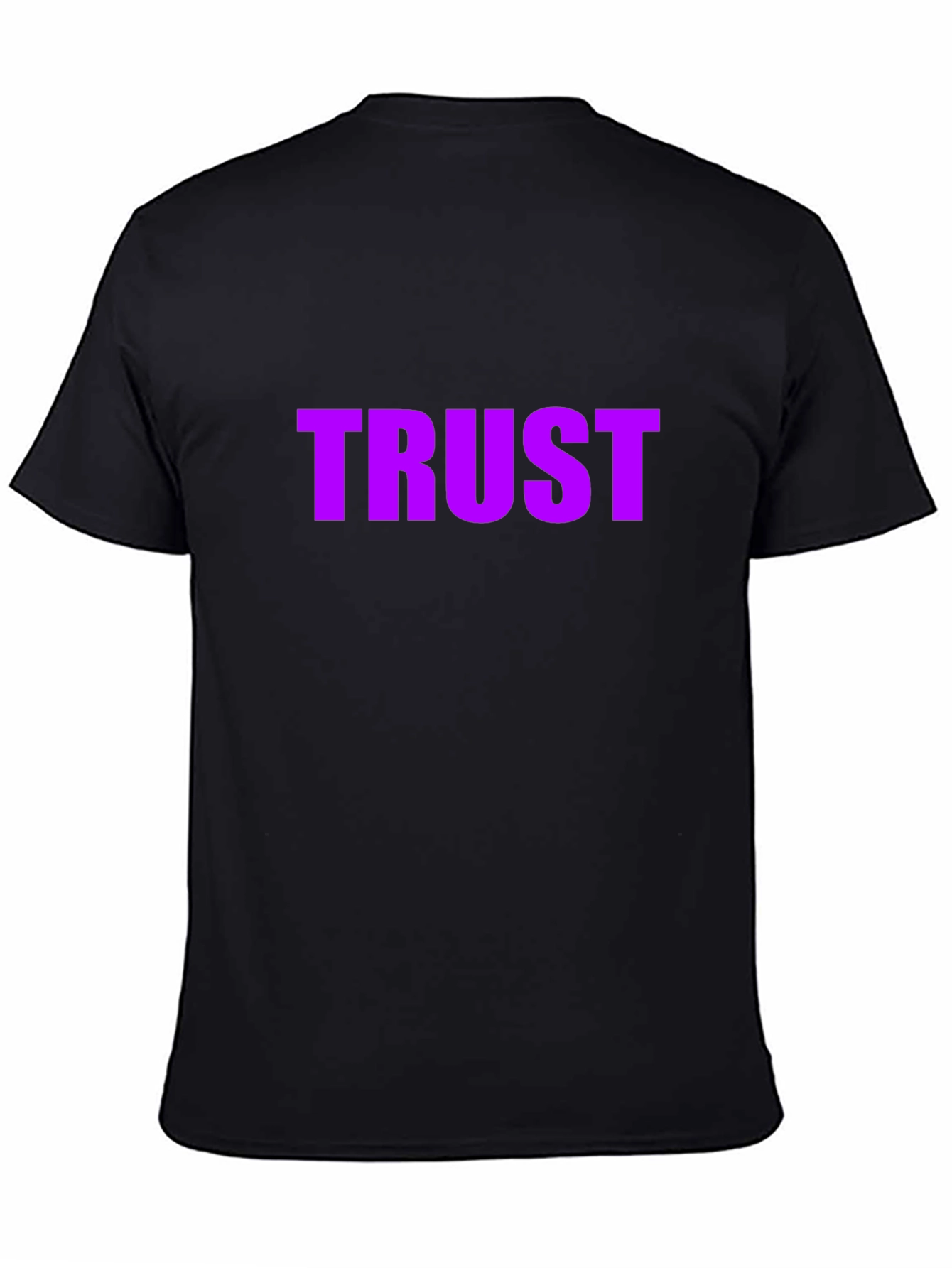 Purple TRUST Graphic Black T-Shirt