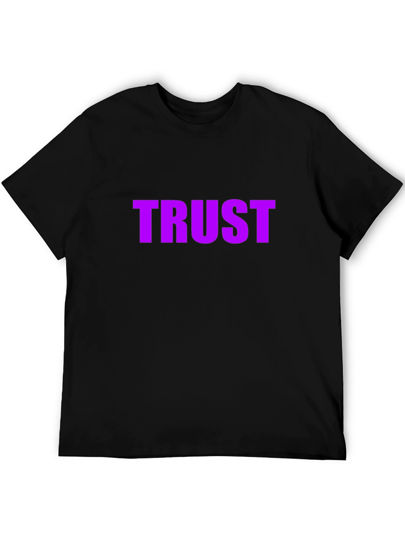 Purple TRUST Graphic Black T-Shirt