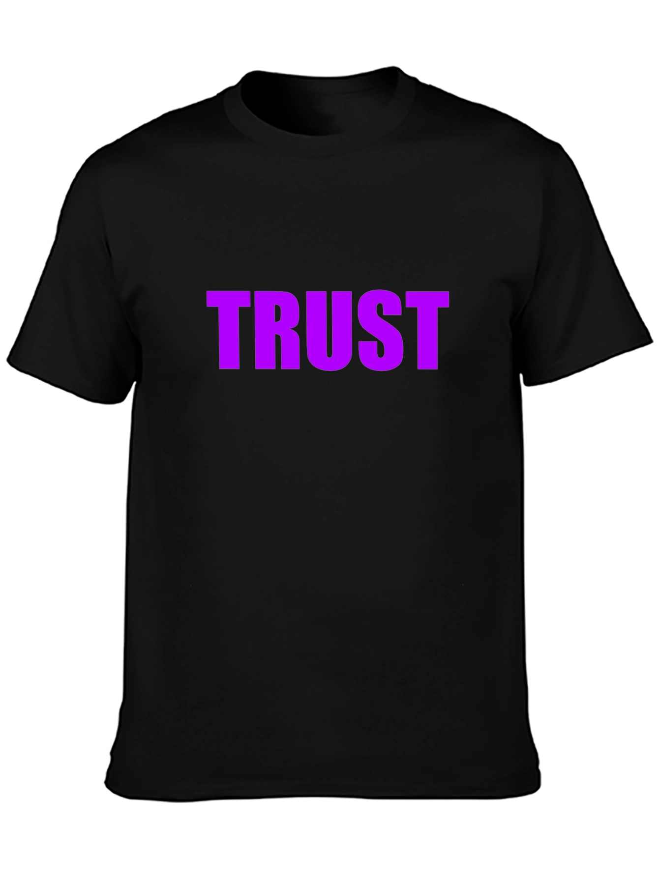 Purple TRUST Graphic Black T-Shirt