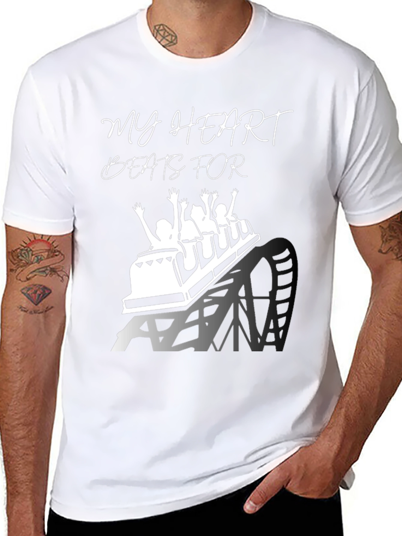 My Heart Beats For Theme Park Rollercoaster Tee