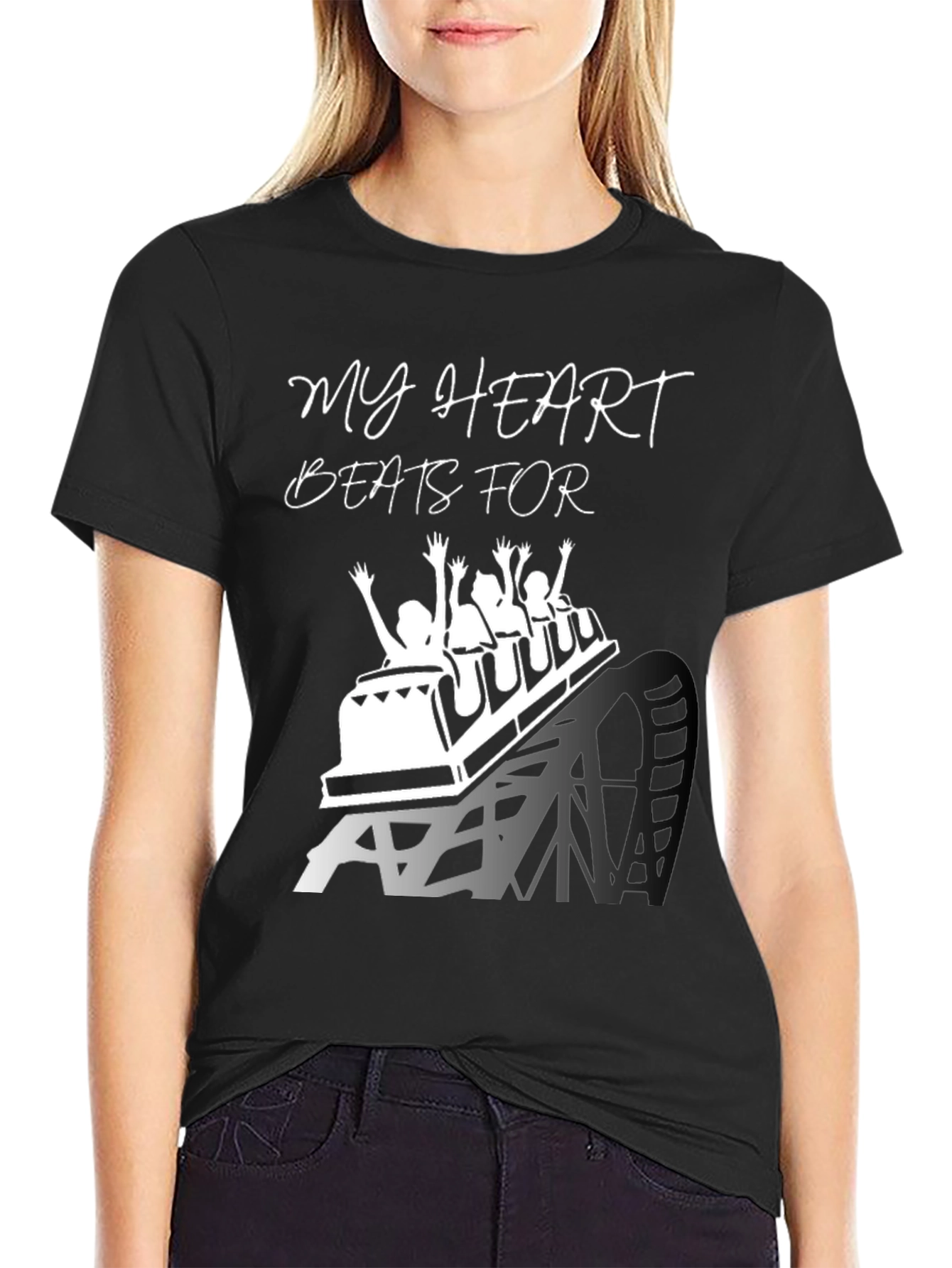 My Heart Beats For Theme Park Rollercoaster Tee