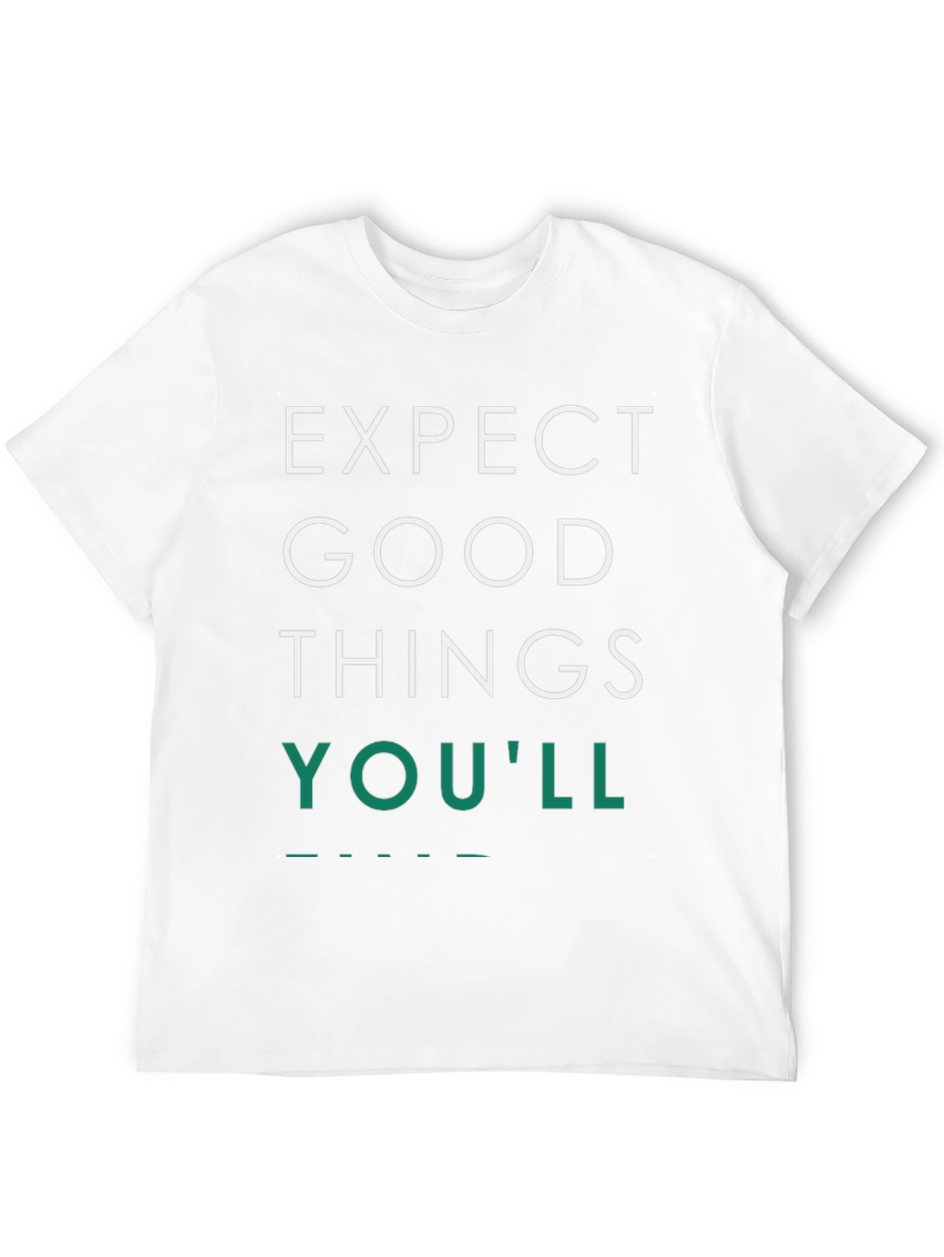 Expect Good Things Black Graphic Tee