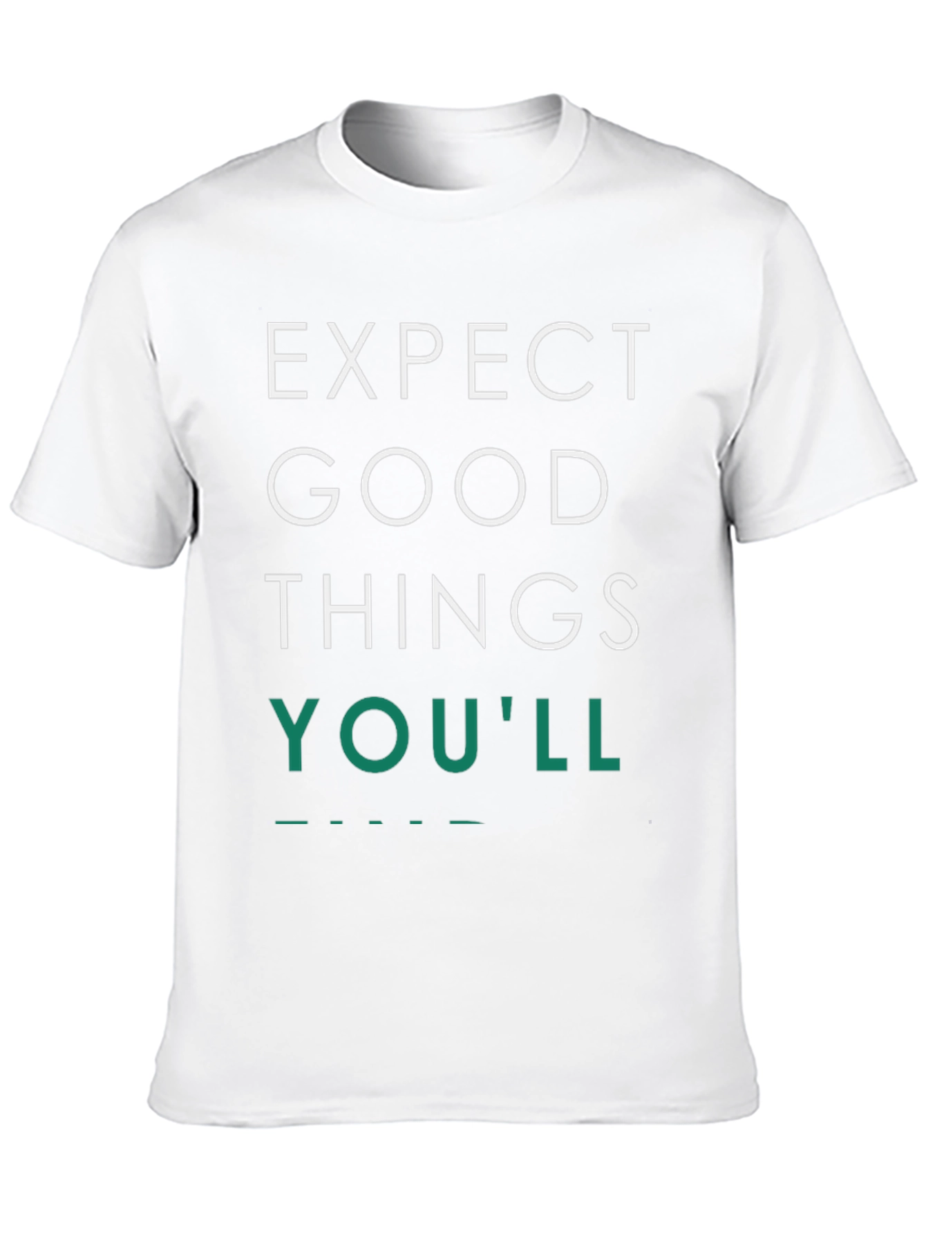 Expect Good Things Black Graphic Tee