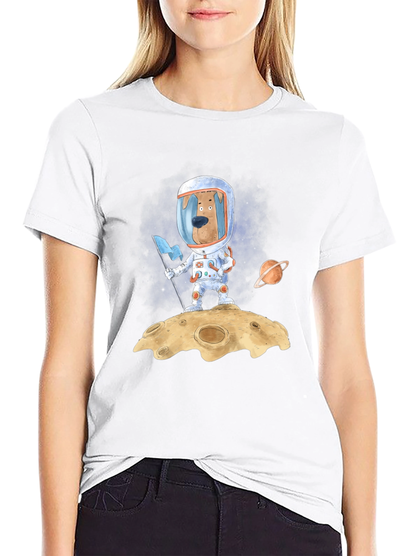 Dog Astronaut Graphic Tee - Space Adventure