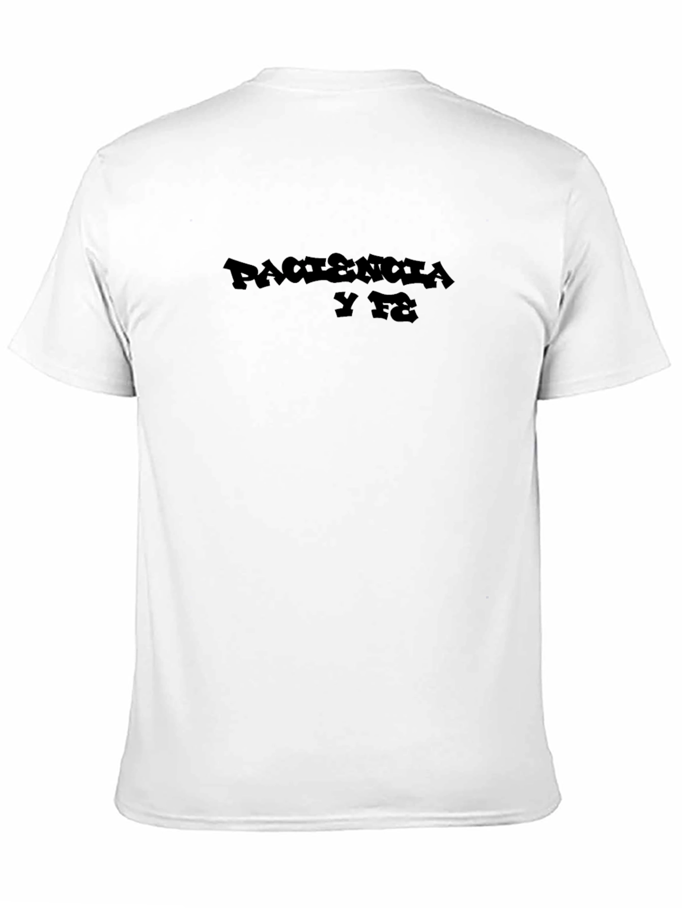 Mens Black Paciencia Y Fe Graphic Tee