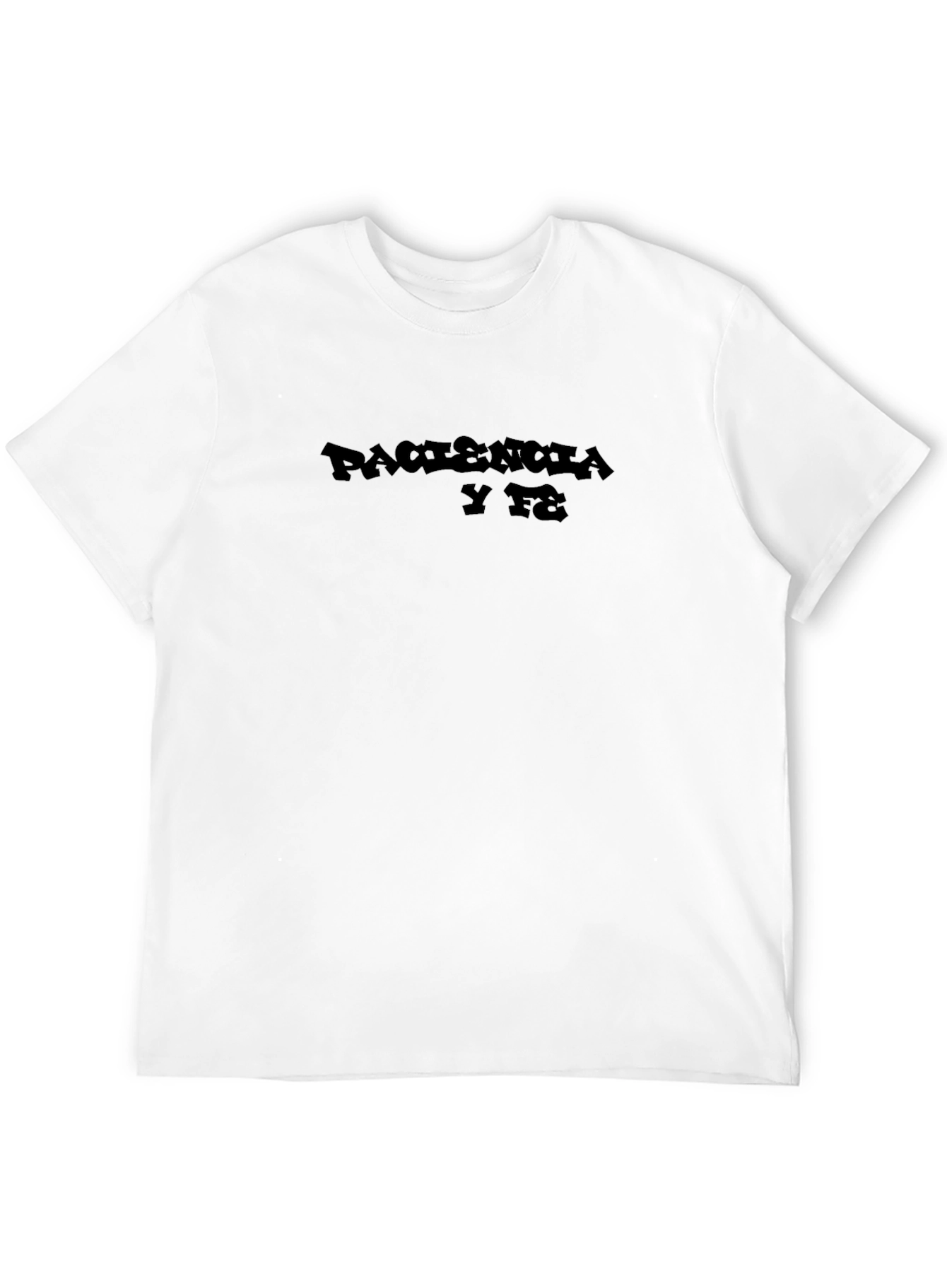 Mens Black Paciencia Y Fe Graphic Tee