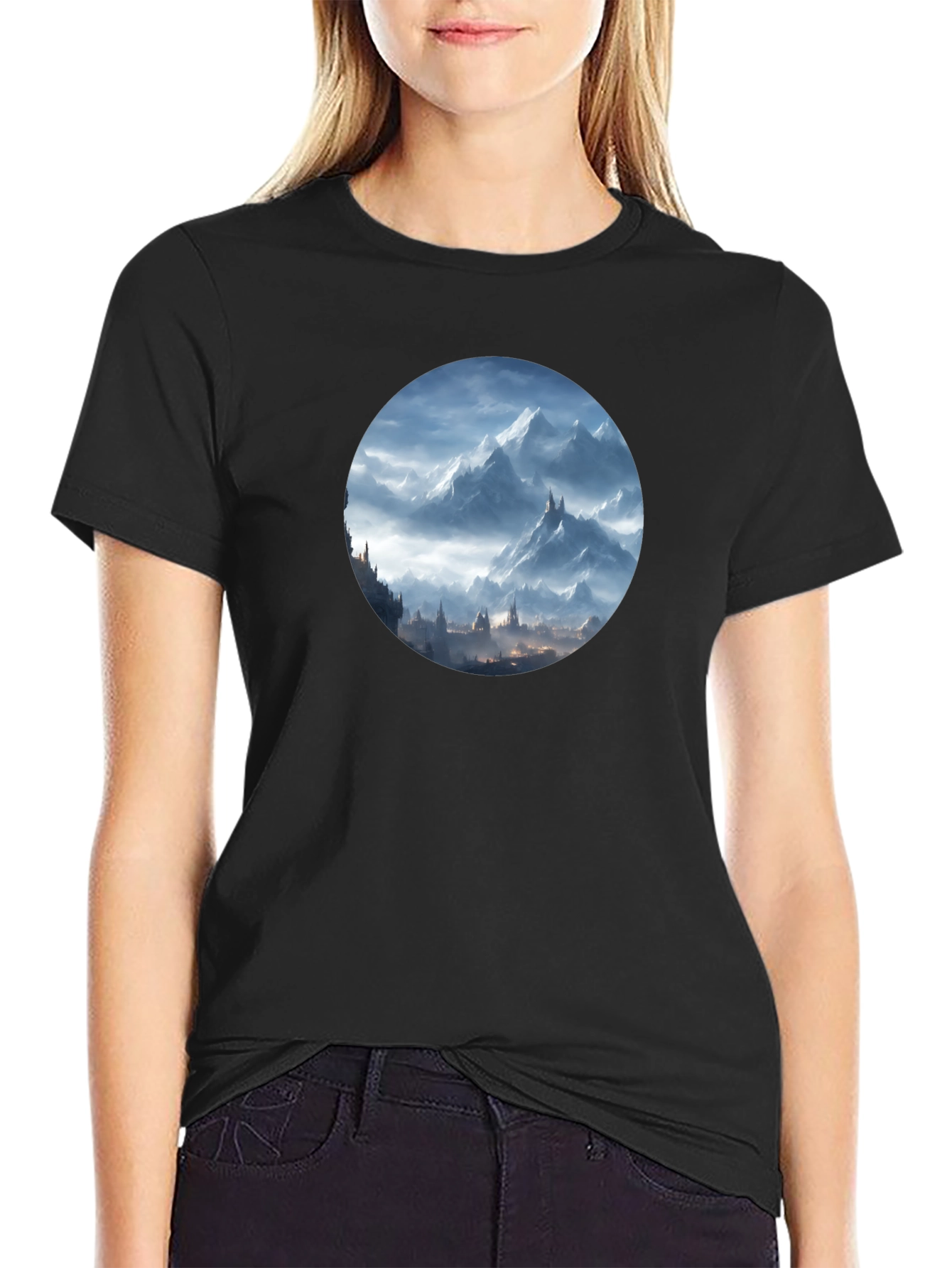 Mountain Vista Graphic Tee - Mens Black T-Shirt