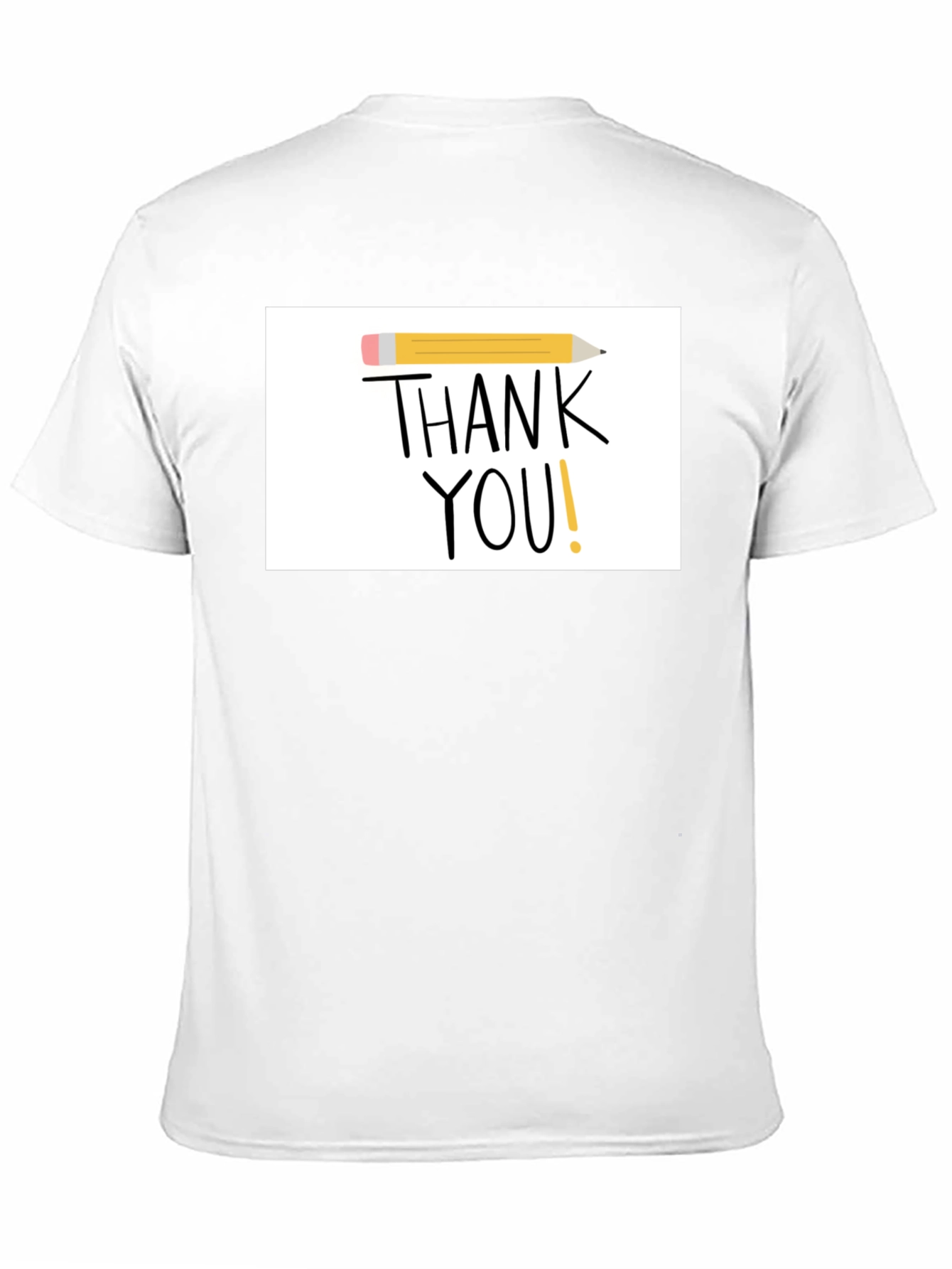 Thank You Pencil Graphic Black T-Shirt