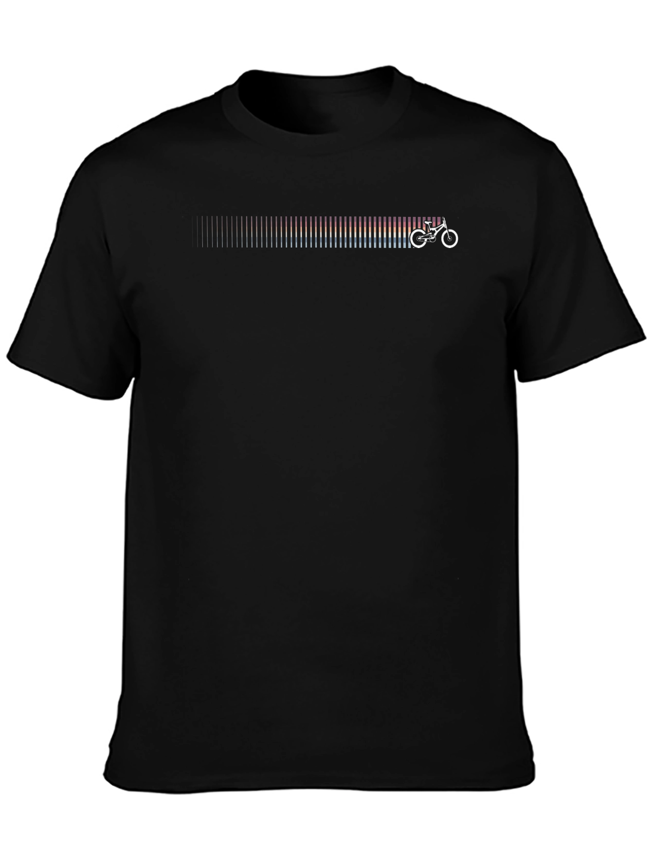 Bike Ride Rainbow Bar Graphic Tee - Black