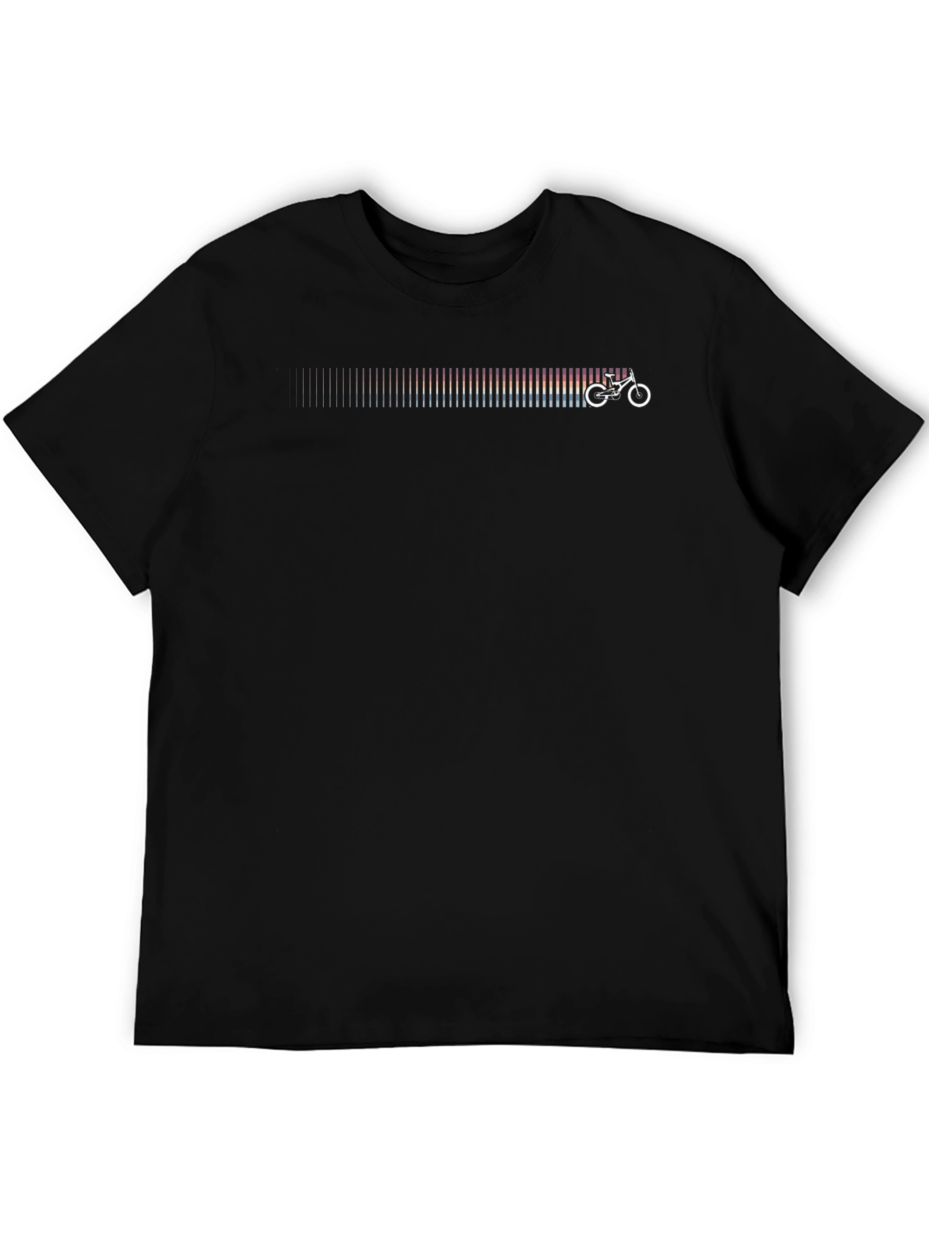 Bike Ride Rainbow Bar Graphic Tee - Black