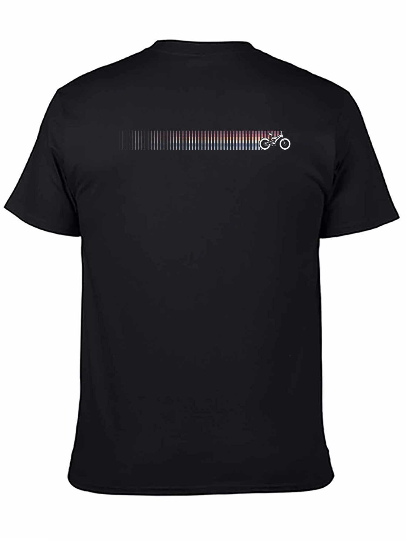 Bike Ride Rainbow Bar Graphic Tee - Black