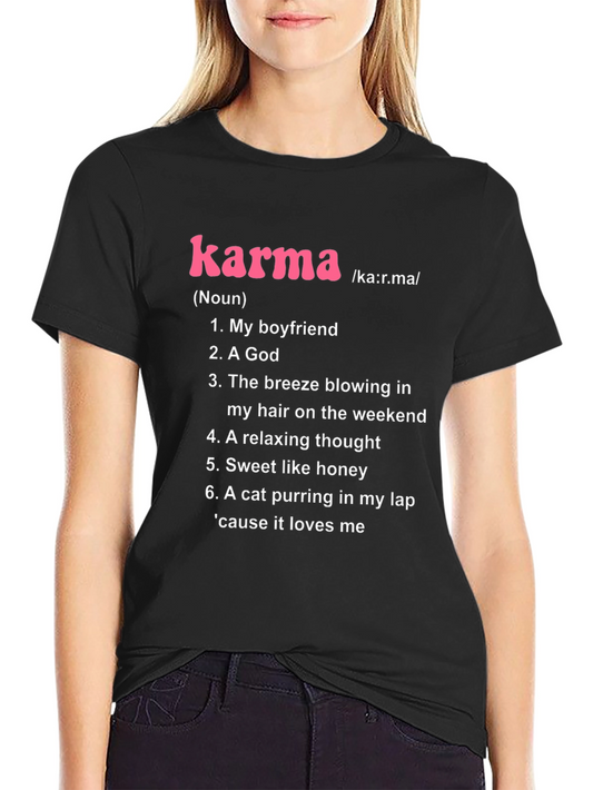 Karma Noun Definition Black T-Shirt