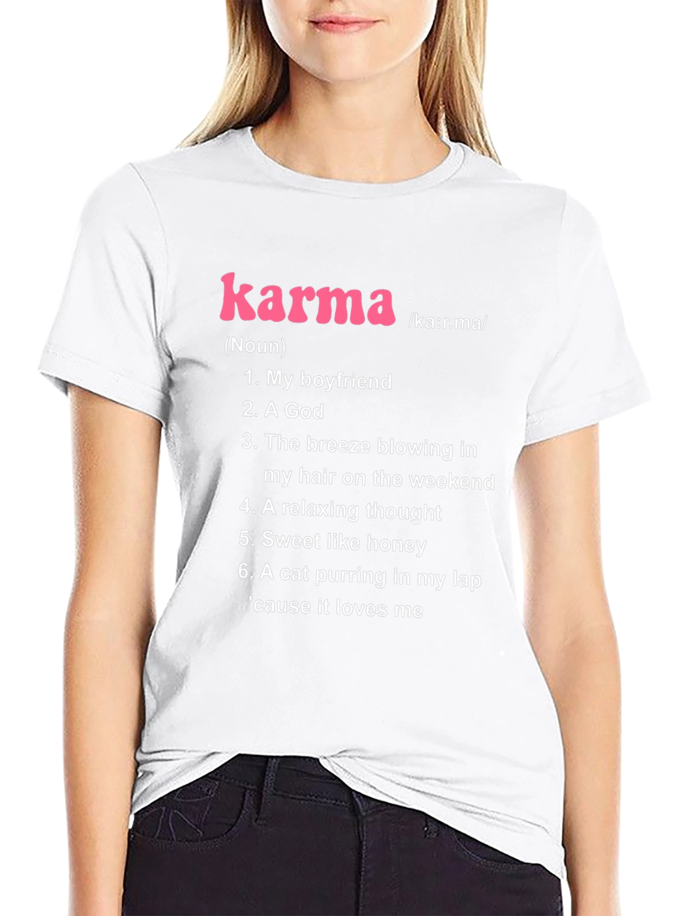 Karma Noun Definition Black T-Shirt