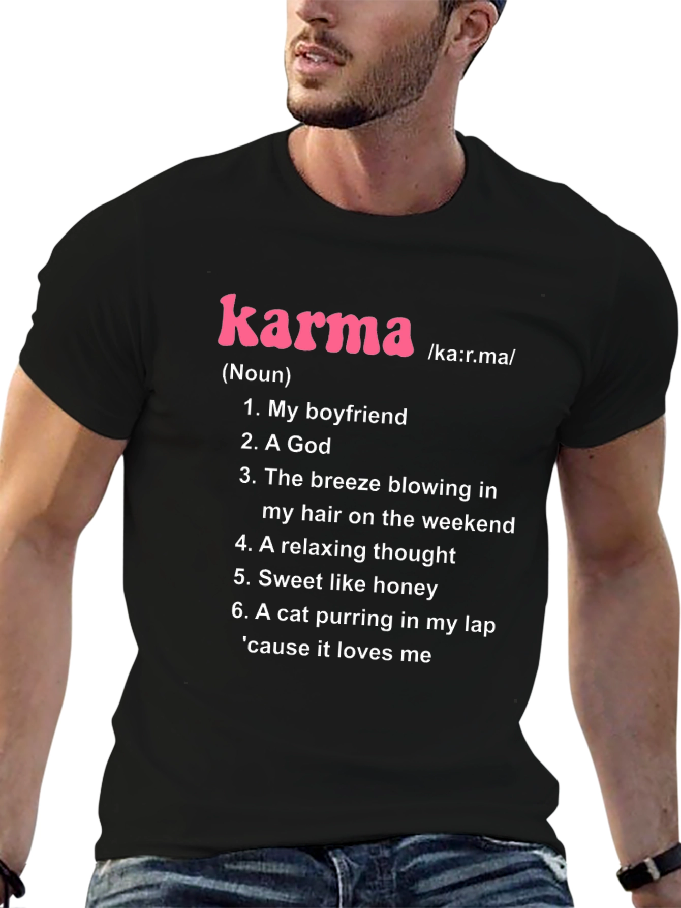 Karma Noun Definition Black T-Shirt
