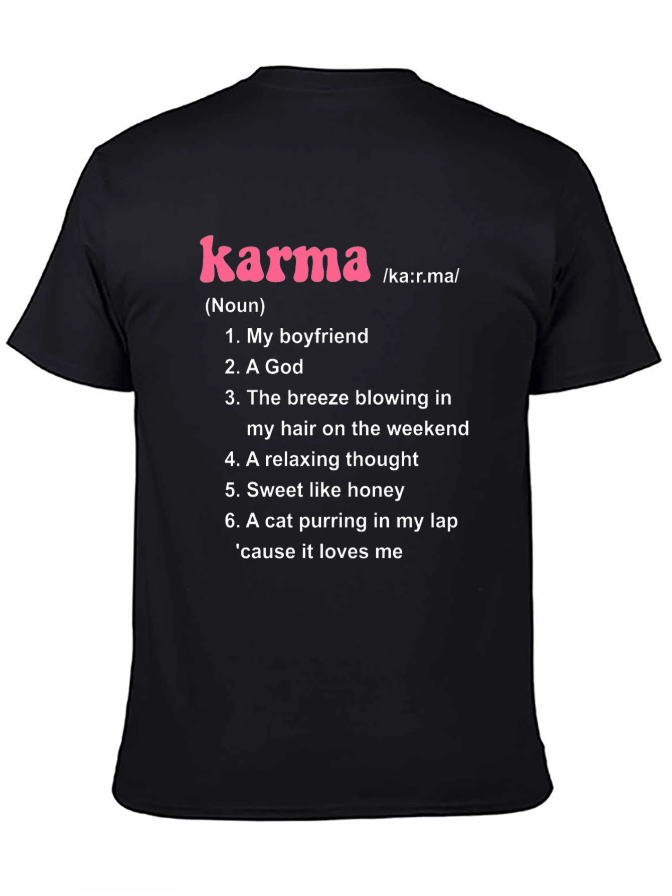 Karma Noun Definition Black T-Shirt