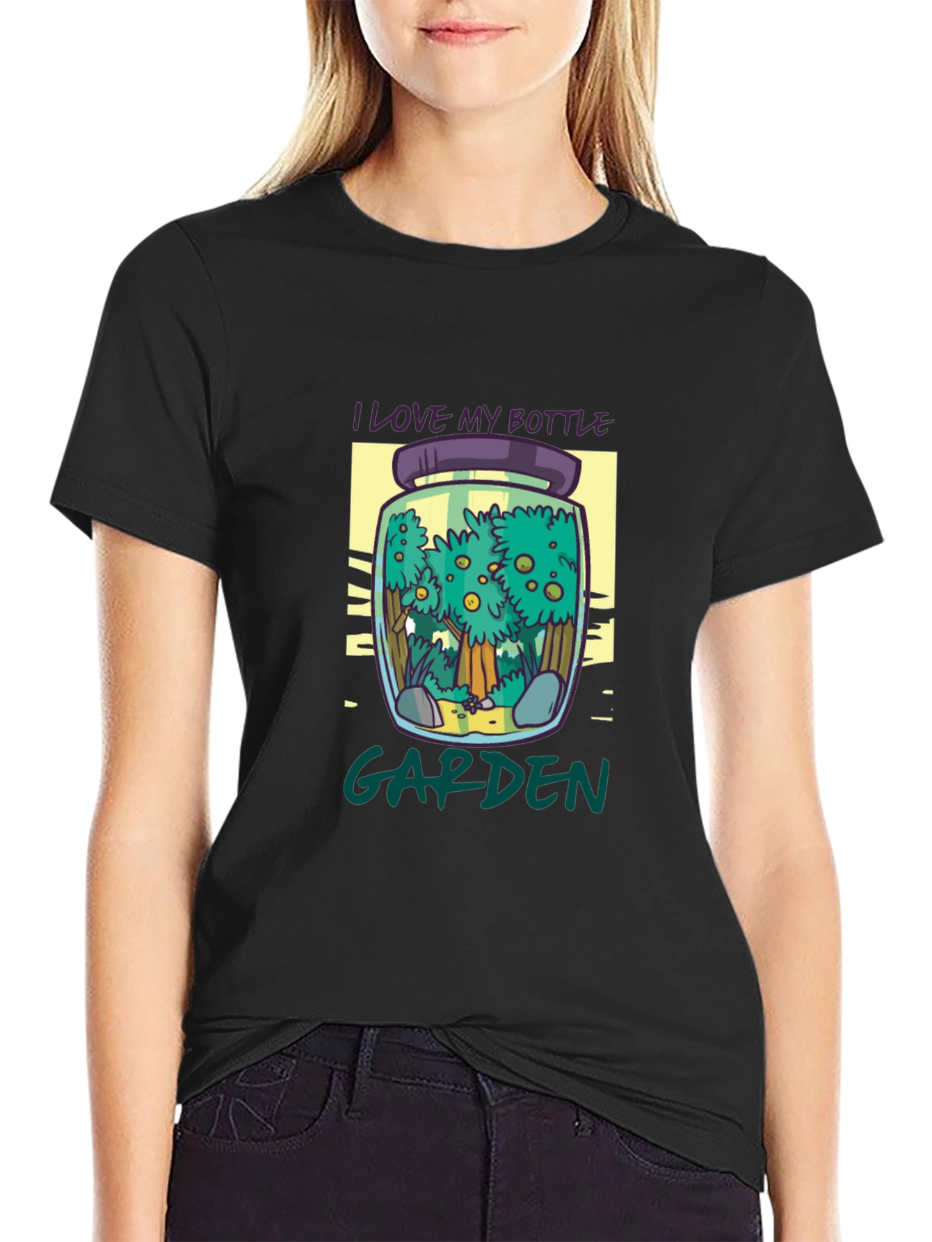 Bottle Garden T-Shirt - Unique Nature Graphic Tee