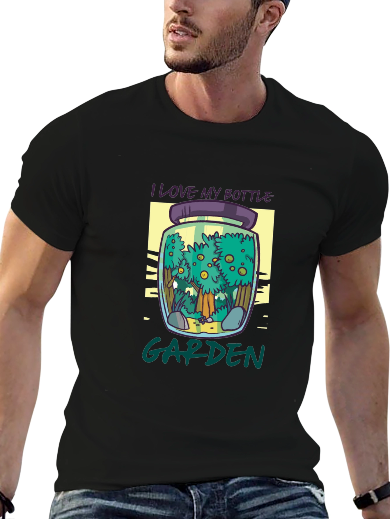 Bottle Garden T-Shirt - Unique Nature Graphic Tee