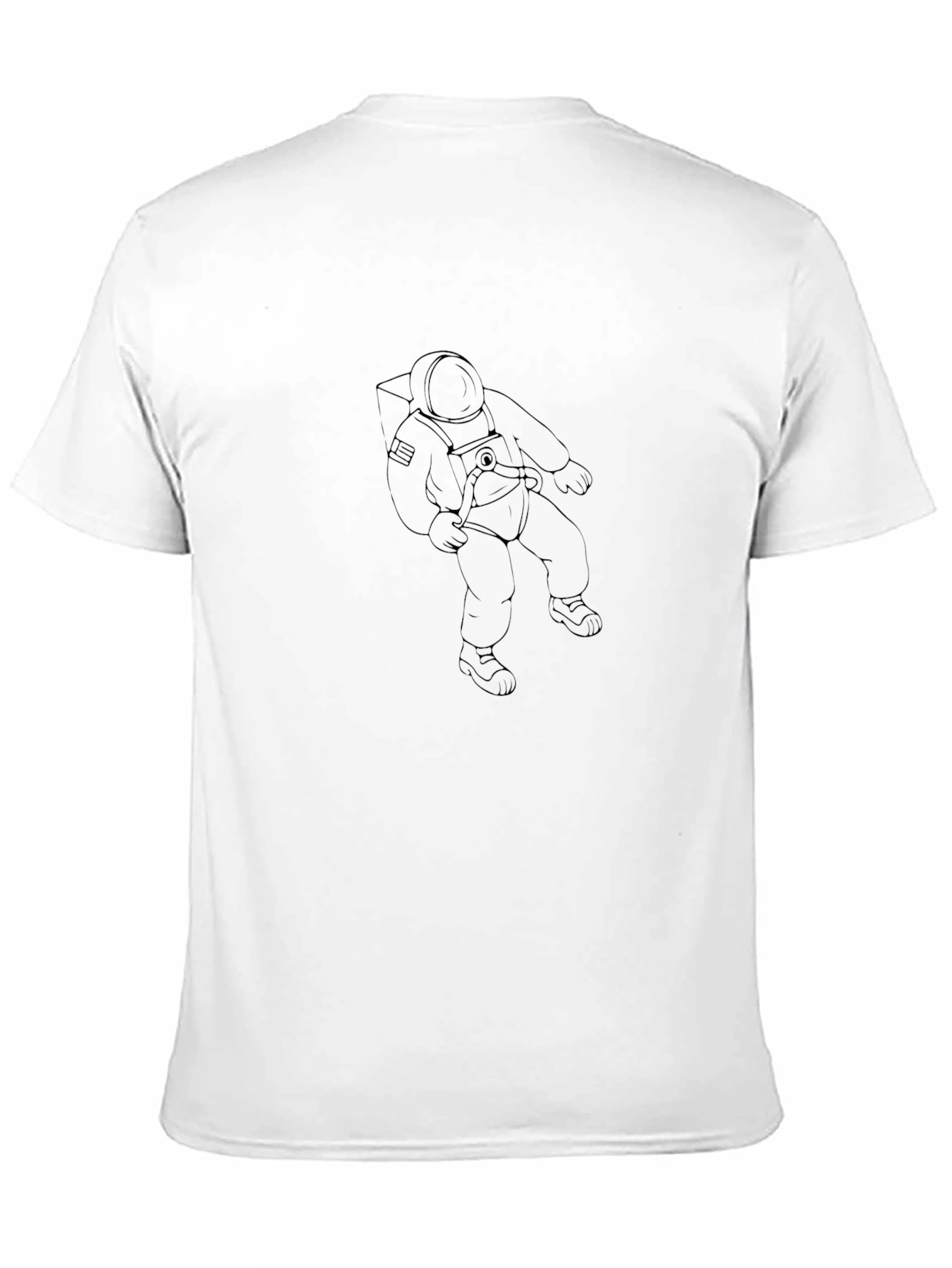 Astronaut Graphic Tee - Black Casual T-Shirt