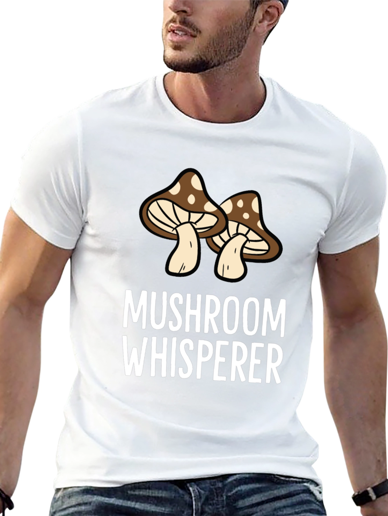 Mushroom Whisperer Graphic Tee - Black Cotton Shirt