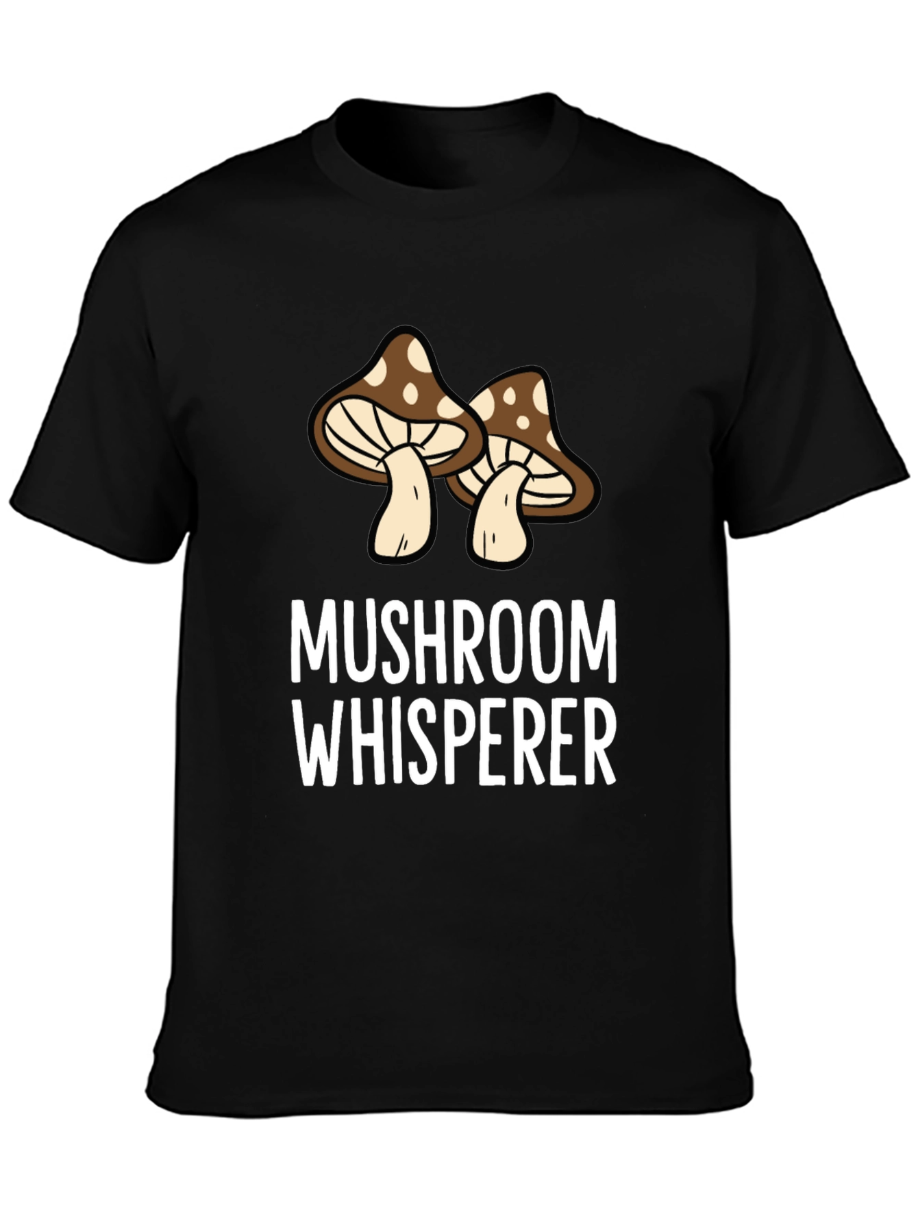 Mushroom Whisperer Graphic Tee - Black Cotton Shirt
