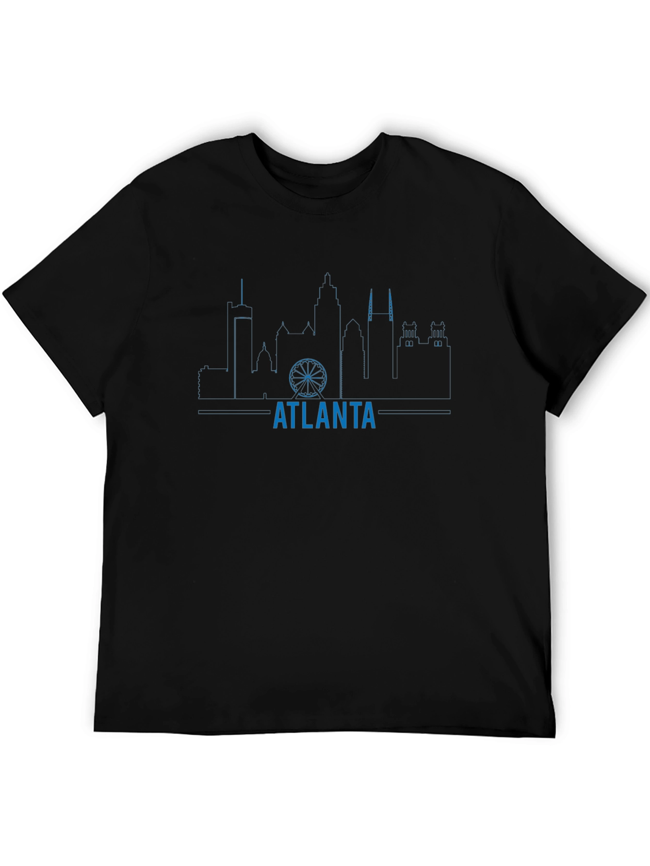 Atlanta Skyline Mens Graphic Tee - Black