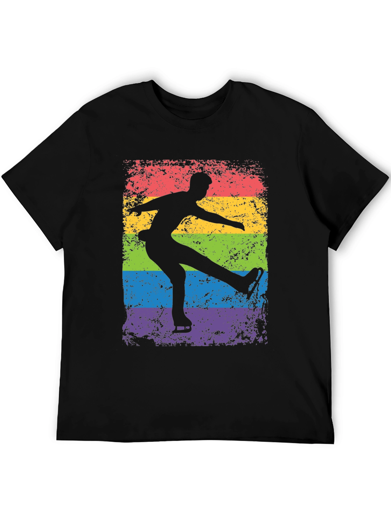 Ice Skater Rainbow Graphic Tee