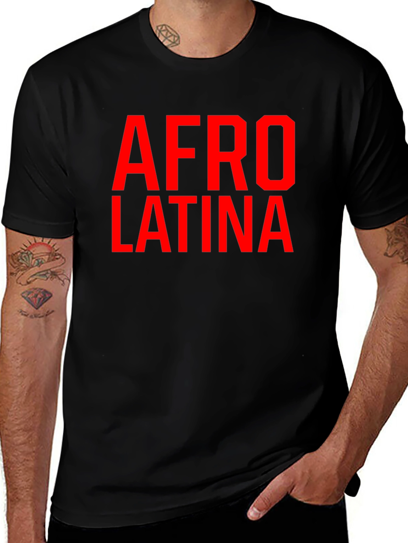 Afro Latina Graphic Tee - Black