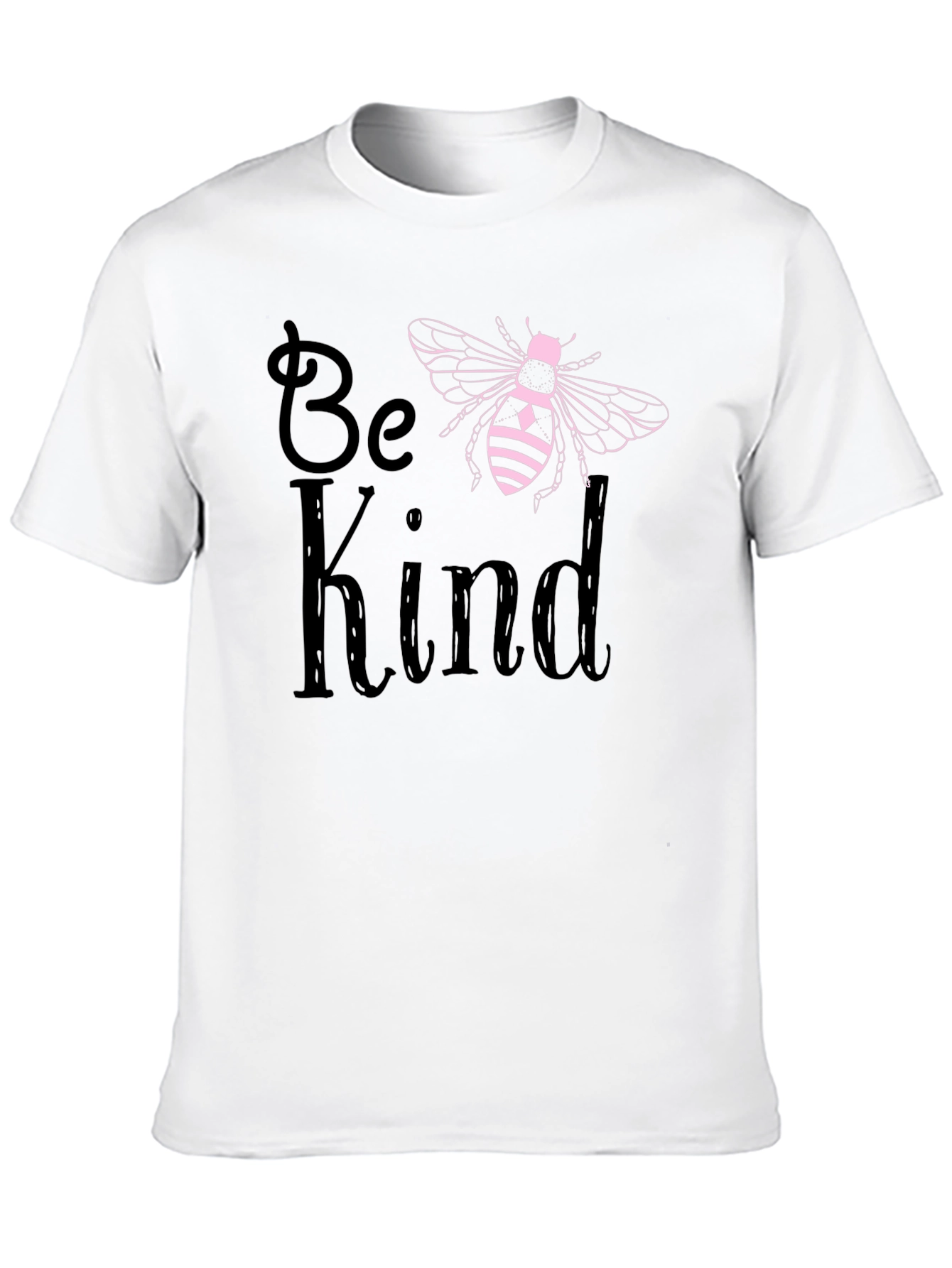 Be Kind Bee Graphic T-Shirt Black Cotton