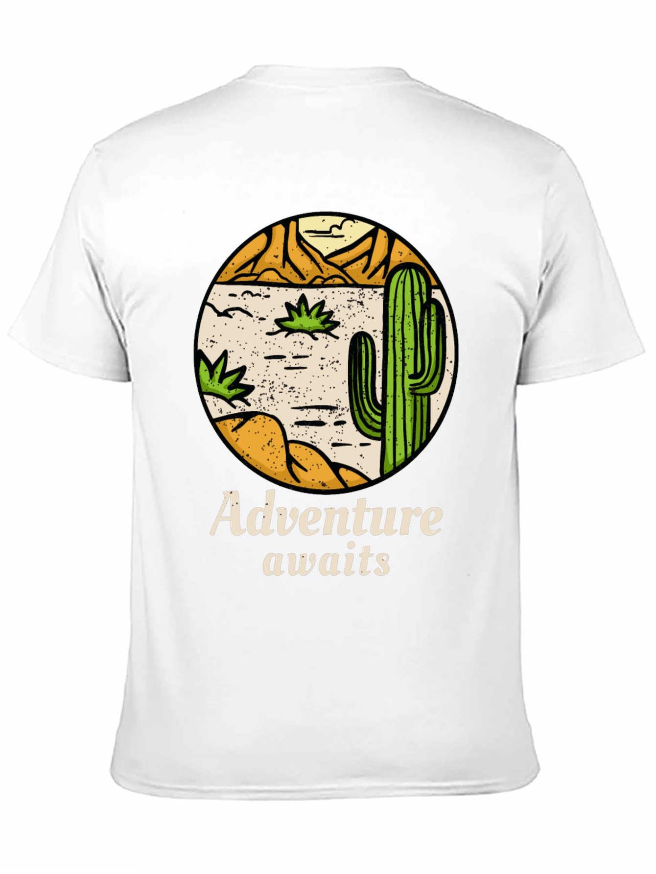Adventure Awaits Cactus Graphic Tee - Desert Style Shirt