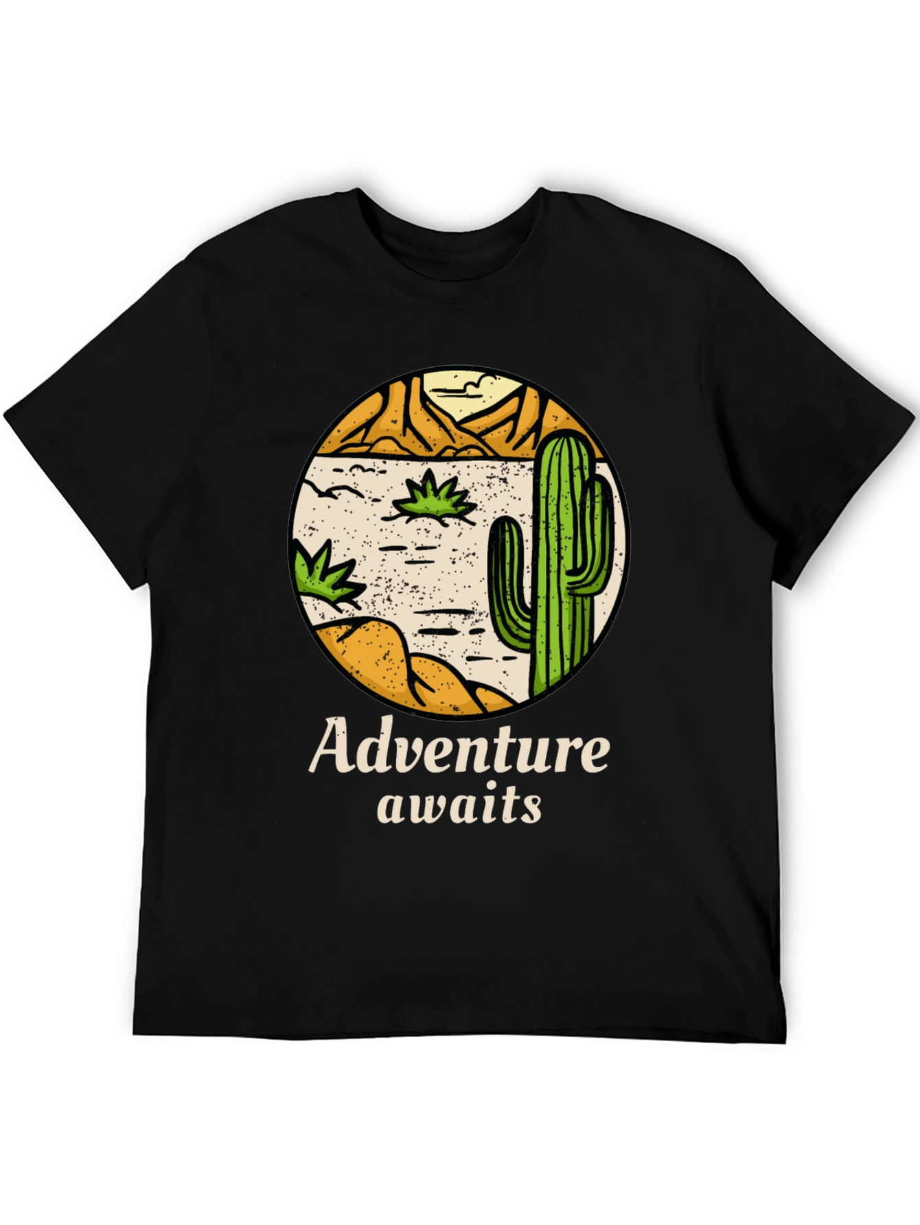 Adventure Awaits Cactus Graphic Tee - Desert Style Shirt