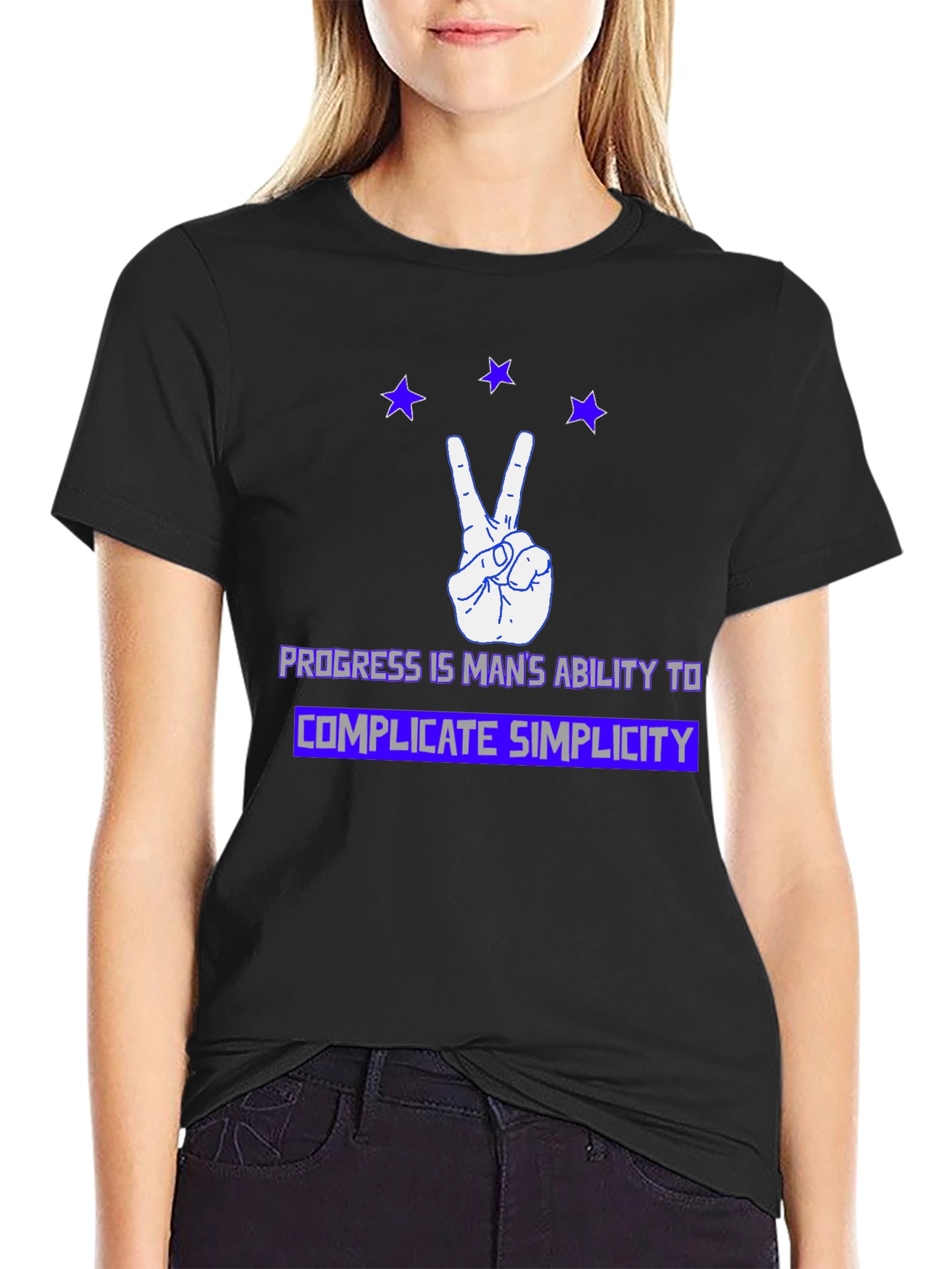 Progress Complicate Simplicity Graphic T-Shirt
