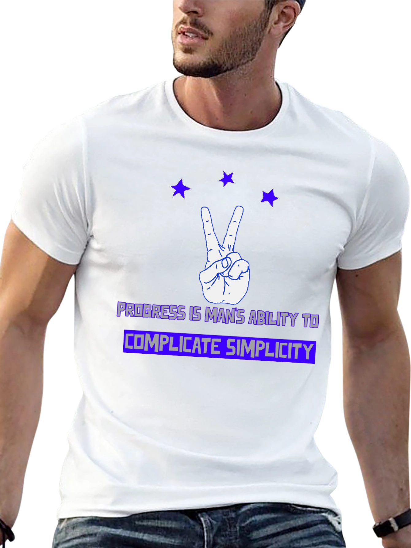 Progress Complicate Simplicity Graphic T-Shirt
