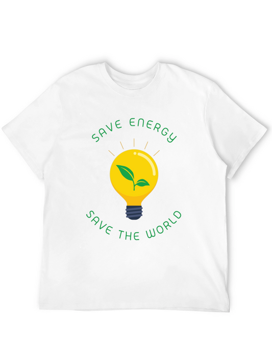 Eco-Friendly Save Energy Save the World Black T-Shirt