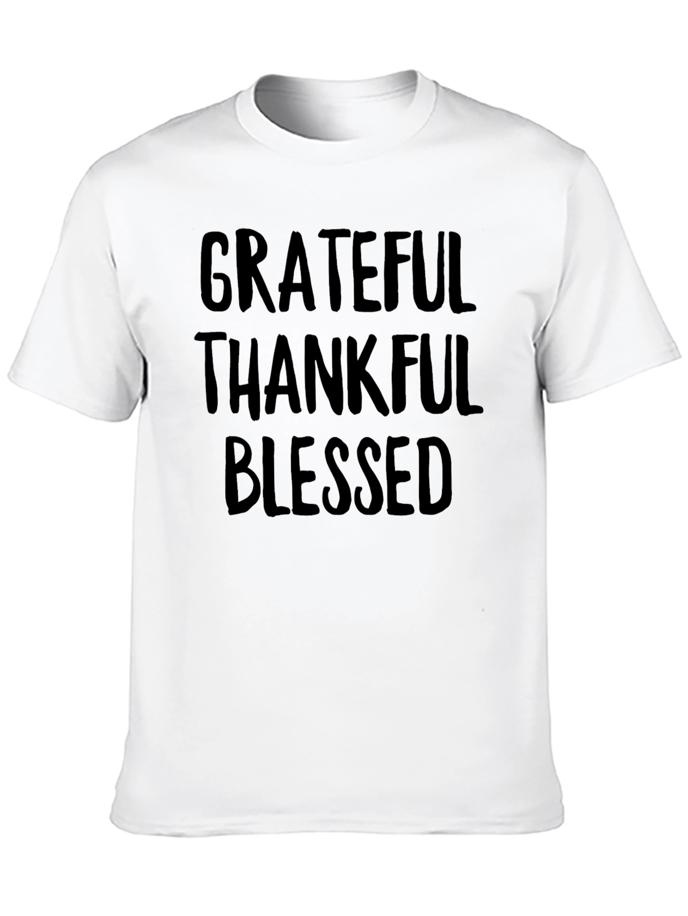 Grateful Thankful Blessed Black T-Shirt