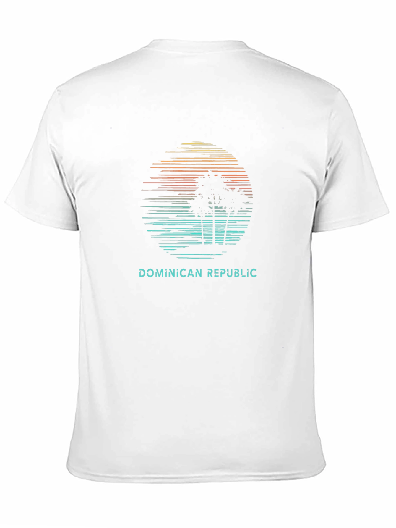 Dominican Republic Palm Tree Sunset Graphic Tee