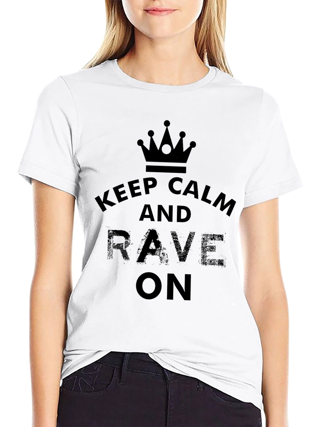 Keep Calm and Rave On Black T-Shirt
