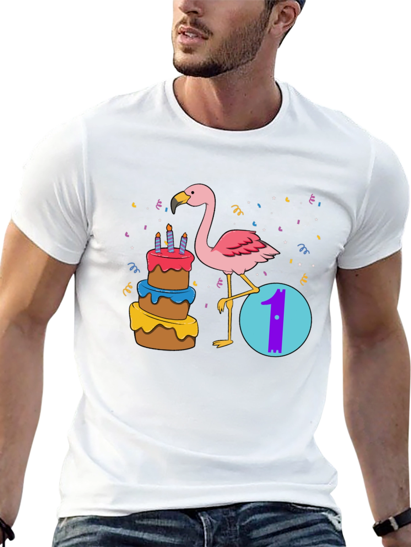 Flamingo 1st Birthday Shirt