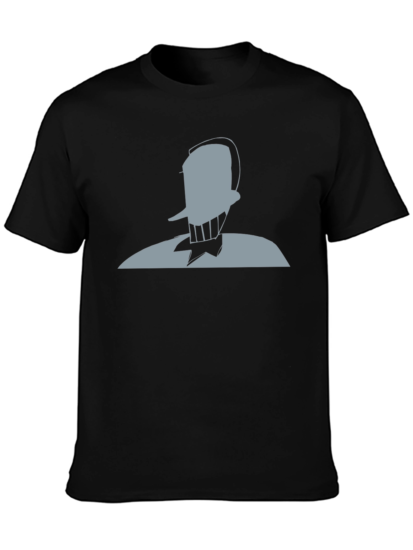 Mens Black Graphic Tee - Retro Cartoon Character