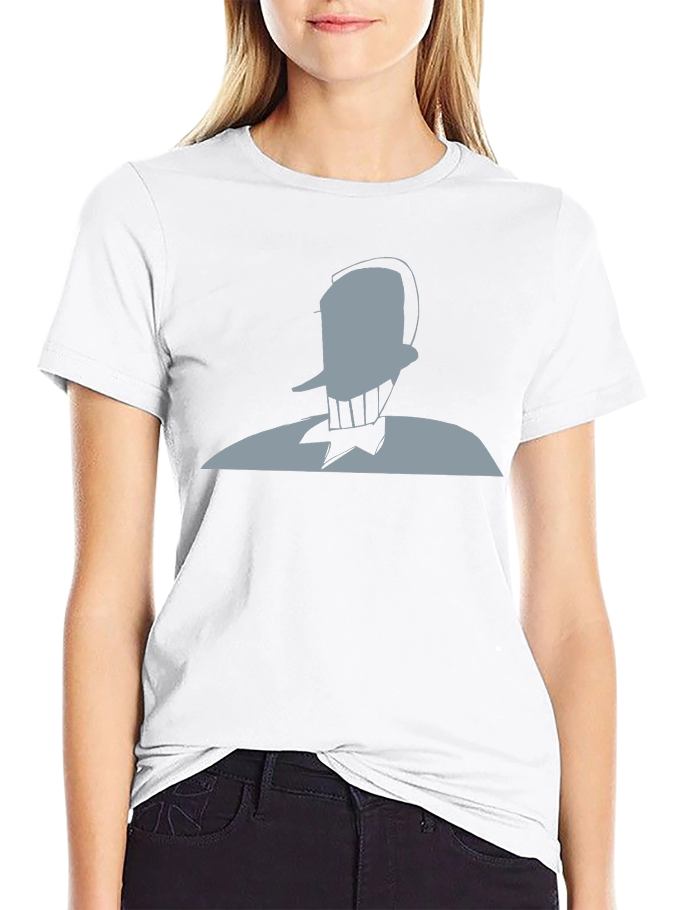 Mens Black Graphic Tee - Retro Cartoon Character