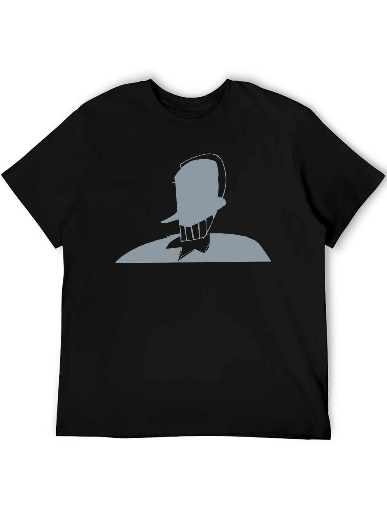 Mens Black Graphic Tee - Retro Cartoon Character