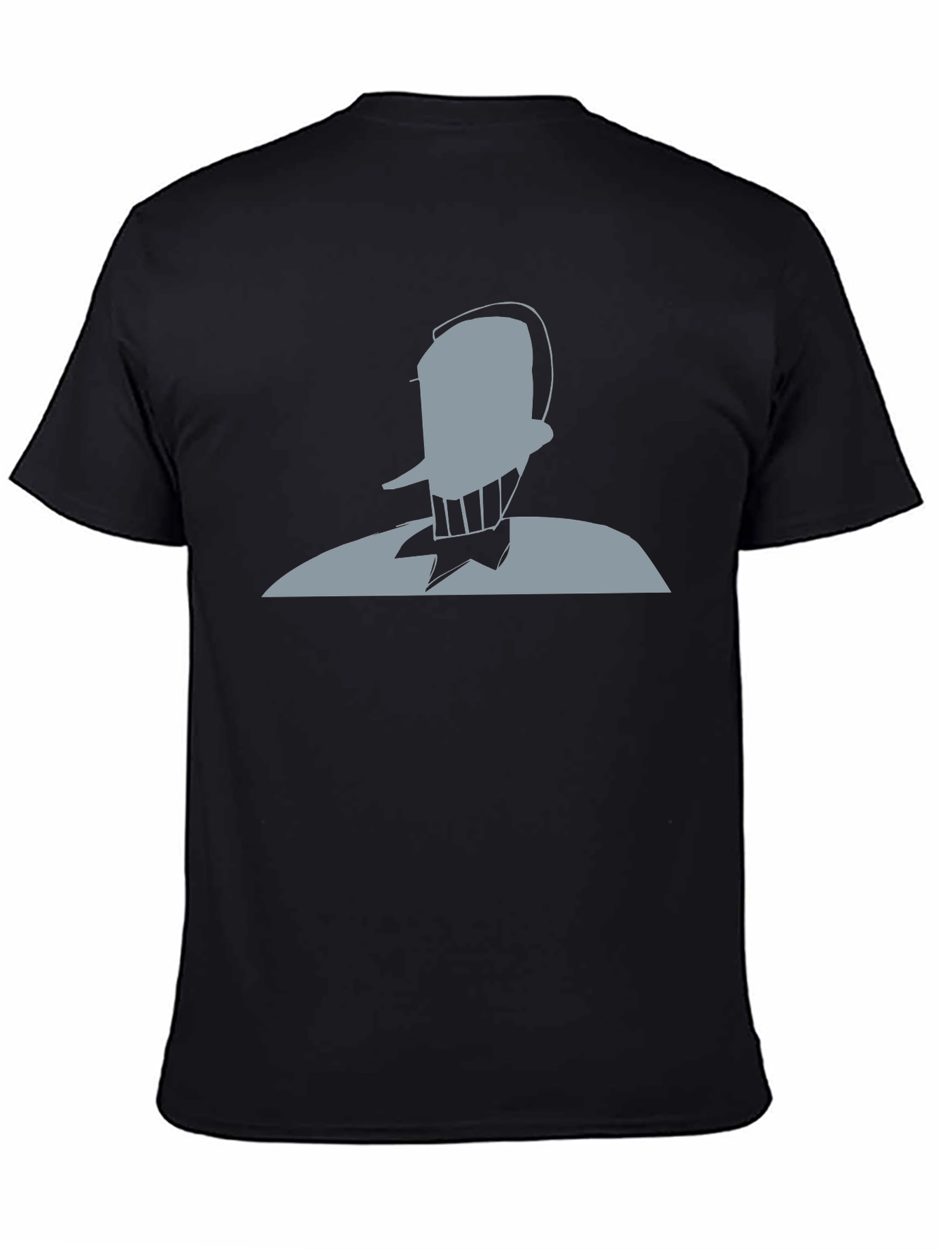 Mens Black Graphic Tee - Retro Cartoon Character