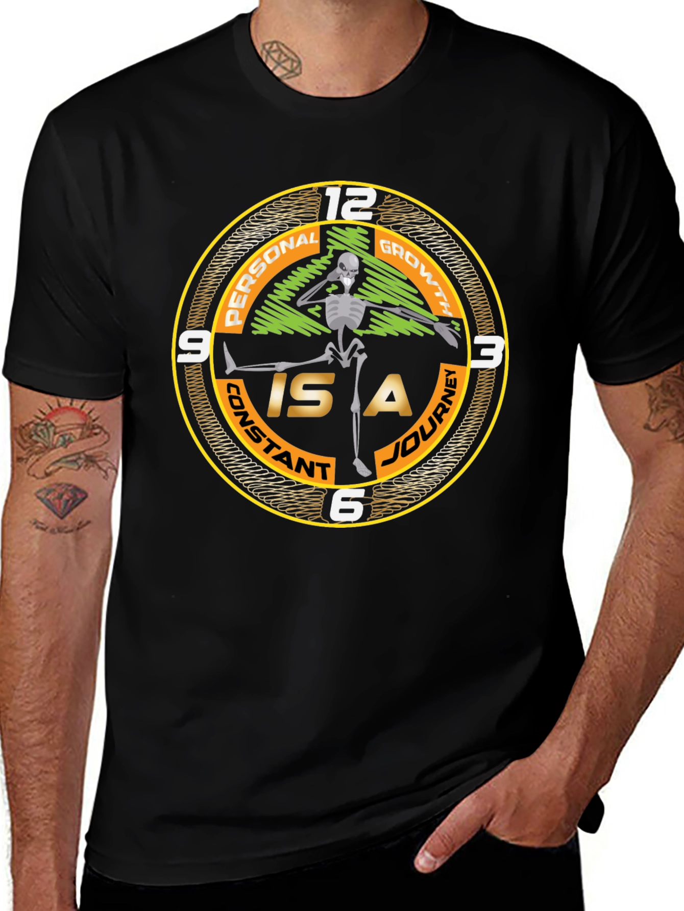 Personal Growth Skeleton Graphic Tee