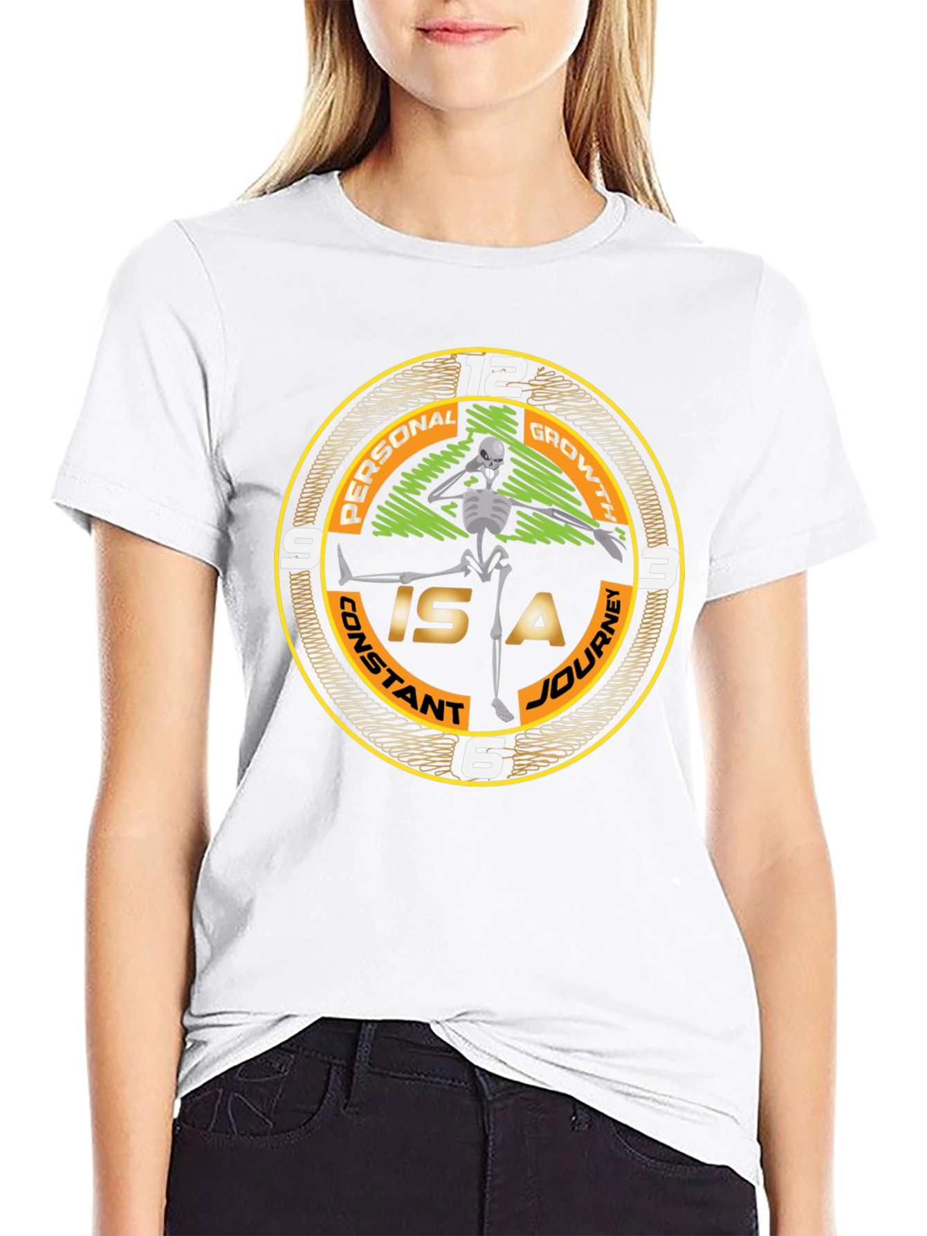 Personal Growth Skeleton Graphic Tee