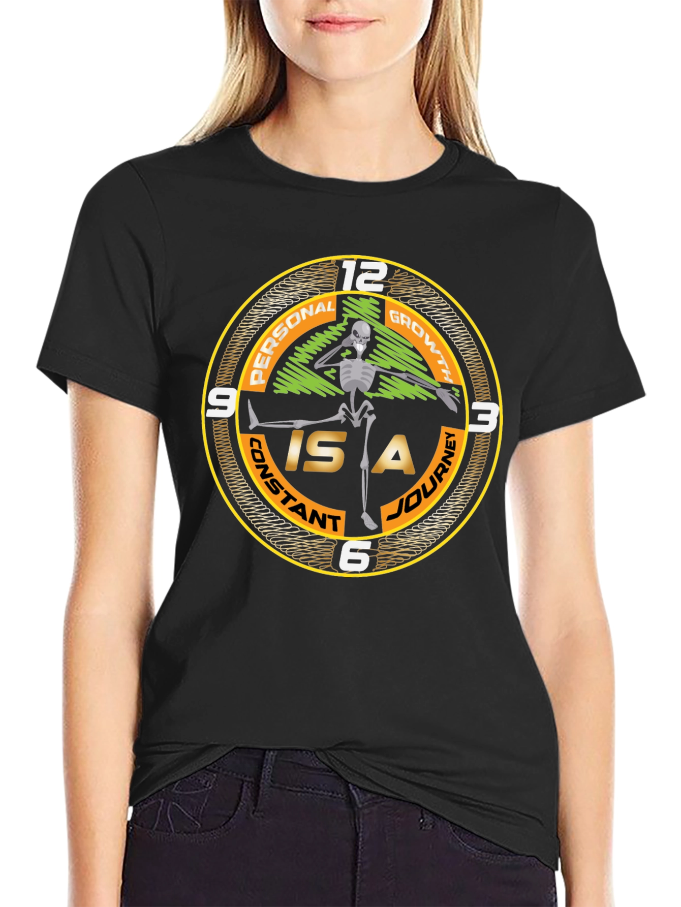 Personal Growth Skeleton Graphic Tee