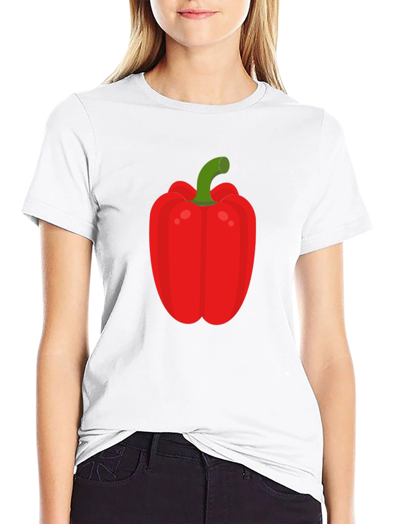 Red Pepper Graphic Tee - Unisex Black T-Shirt