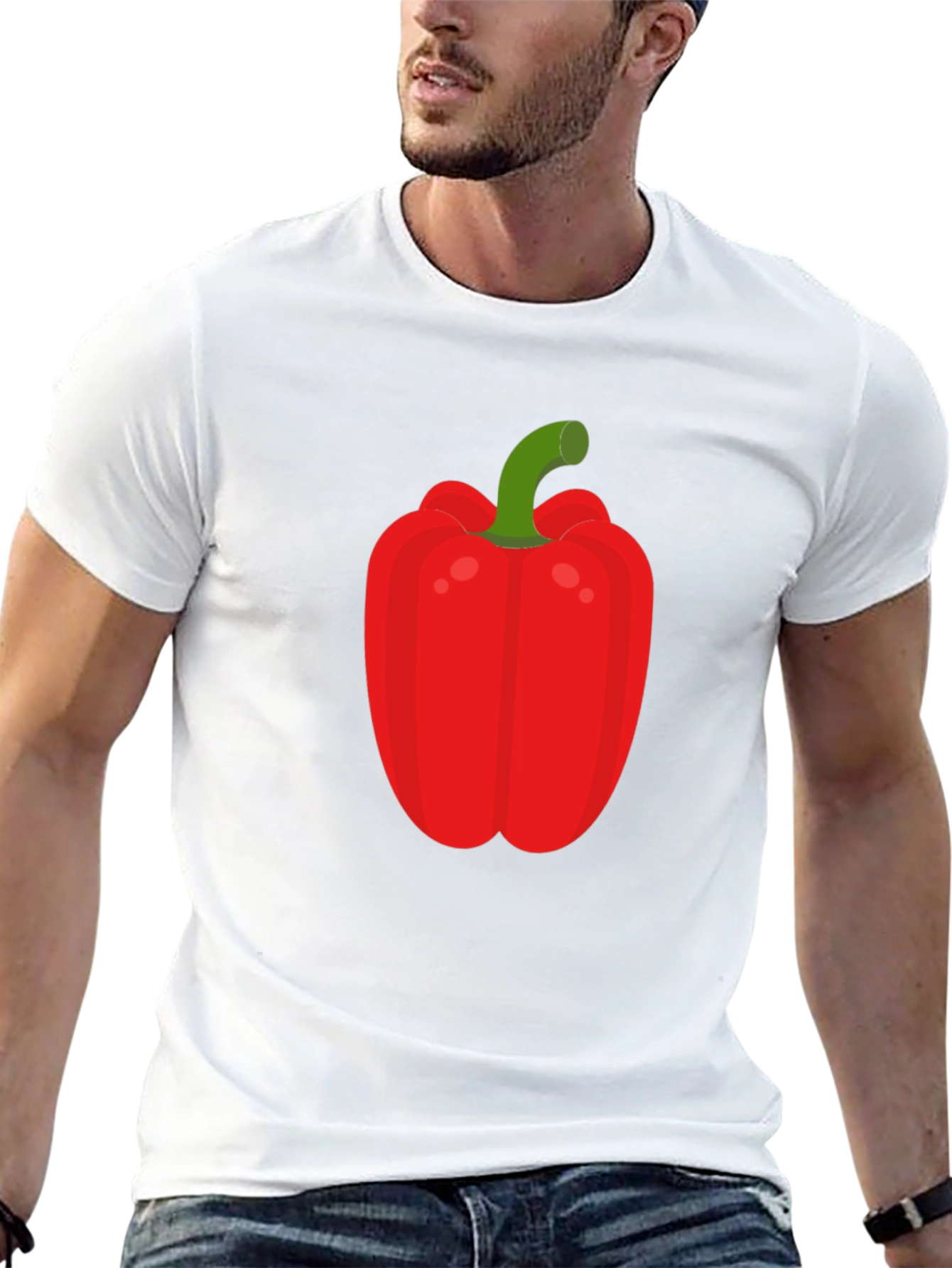 Red Pepper Graphic Tee - Unisex Black T-Shirt