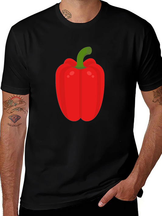 Red Pepper Graphic Tee - Unisex Black T-Shirt